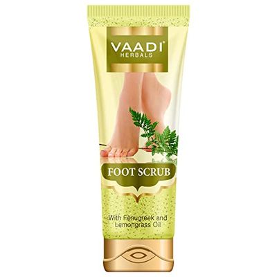 Vaadi Herbals Foot Scrub Foot Scrub Exfoliator Foot Scrub Cream Natural, Anti-Fungal Callus Remover And Therapeutic Exfoliator Fast Absorbing Makes Your Feet Super Soft 110 Grams