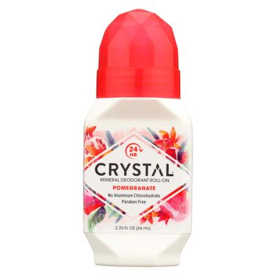 Crystal Essence Mineral Deodorant Roll-On, Pomegranate 2.25 oz