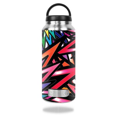 MightySkins Skin Compatible with RTIC 36oz Bottle (2016) wrap Cover Sticker Skins Color Bomb