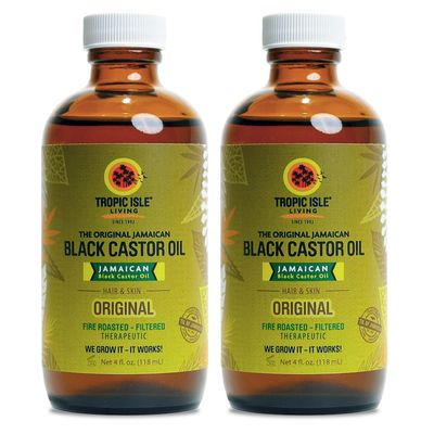 Jamaican Black Castor Oil 118ml &#39;Pack of 2&#39; by Tropic Isle Living
