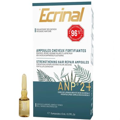 Ecrinal ANP2 Hair Growth Ampoules for Men - Strengthening &amp; Repairing Ampoules - Intensive Hair Care for Thinning, Dull, Damaged Hair - ANP 2+ Complex with Omega 3 - Hair Treatment Ampoules | Pack 5