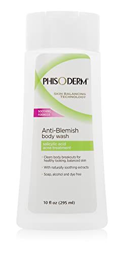 pHisoderm Anti-Blemish Body Wash for Acne, 10 fl oz Bottle