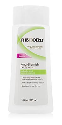 pHisoderm Anti-Blemish Body Wash for Acne, 10 fl oz Bottle