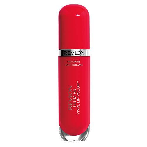 Revlon Ultra HD Vinyl Lip Polish, Liquid Lipstick with Aloe Leaf Extract and Vitamin E , 905 Shes on Fire, 0.16 oz
