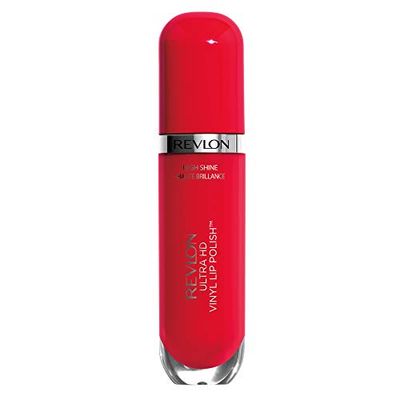 Revlon Ultra HD Vinyl Lip Polish, Liquid Lipstick with Aloe Leaf Extract and Vitamin E , 905 Shes on Fire, 0.16 oz