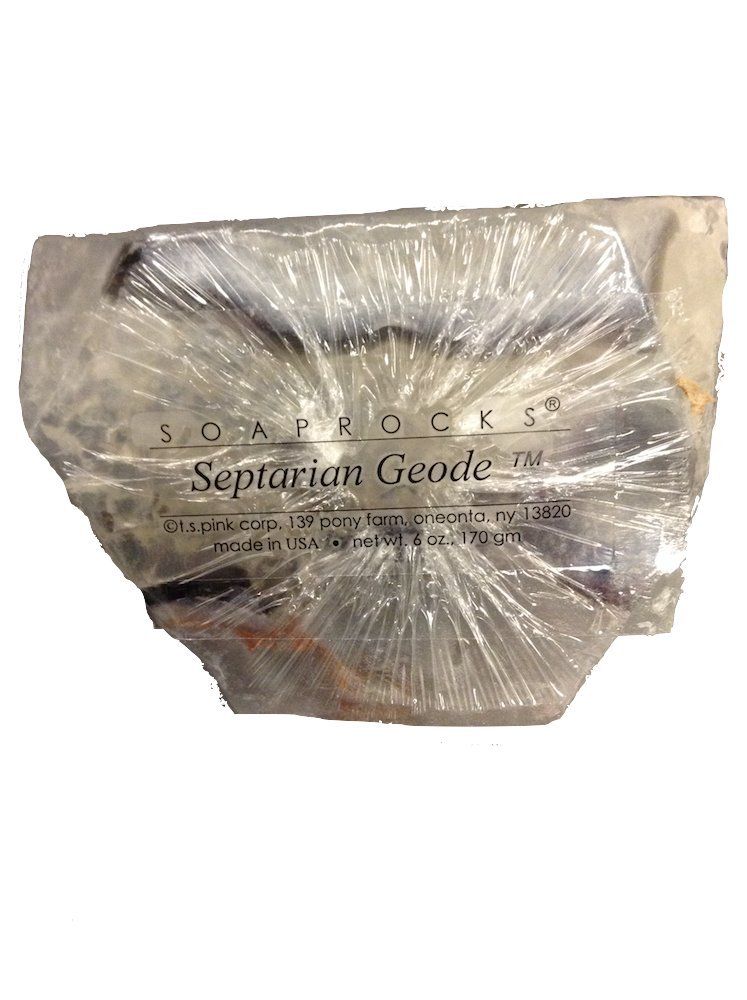 SoapRocks TS Pink Septarian Geode Soap that looks like a Rock ~ 6 oz. Gem Rocks Birthstone Jabn Gemstone