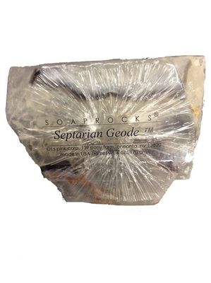 SoapRocks TS Pink Septarian Geode Soap that looks like a Rock ~ 6 oz. Gem Rocks Birthstone Jabn Gemstone