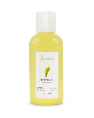 RICE BRAN OIL Cold Pressed Unrefined | 100% Natural Available in Bulk | Carrier for Essential Oils, Face, Skin, Hair Moisturizer, Soap Making | (4 OZ)