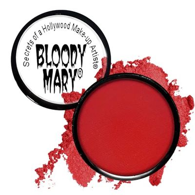 Bloody Mary Red Eyeshadow Eye Makeup - Bold Intense Red by Bobbie Weiner for Theater Costume Halloween and Everyday Drama - Professional Quality, Skin-Friendly, and Long-Lasting - 0.25oz Travel Size