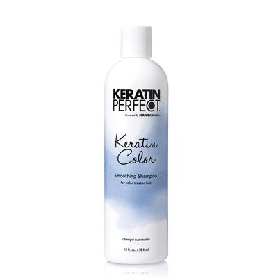 Keratin Perfect Keratin Color Smoothing Shampoo - Clarifying, Anti-Frizz, Hydrating Cleanser for Color Treated Hair - Strengthen and Repair Dry, Damaged Dyed Strands - Salon Quality Keratin - 12 oz
