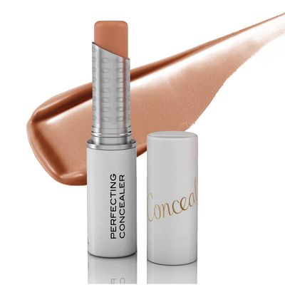 Mirabella Perfecting Longwear Cream Concealer Stick, Weightless &amp; Versatile Hydrating Concealer Makeup Highlights, Contours, Soothes, Nourishes &amp; Moisturizes Skin, Age-Defying Benefits, Medium/Dark IV
