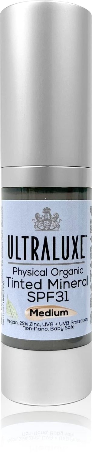 ULTRALUXE SKIN CARE Organic Glowing &amp; Mattifying Tinted Mineral SPF31, Maintainance