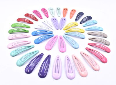 Art&amp;Beauty 20 Pairs Assorted Color Glossy Snap Prong Clips Non-Slip Hair Clips Barrettes for Girls Ladies Women