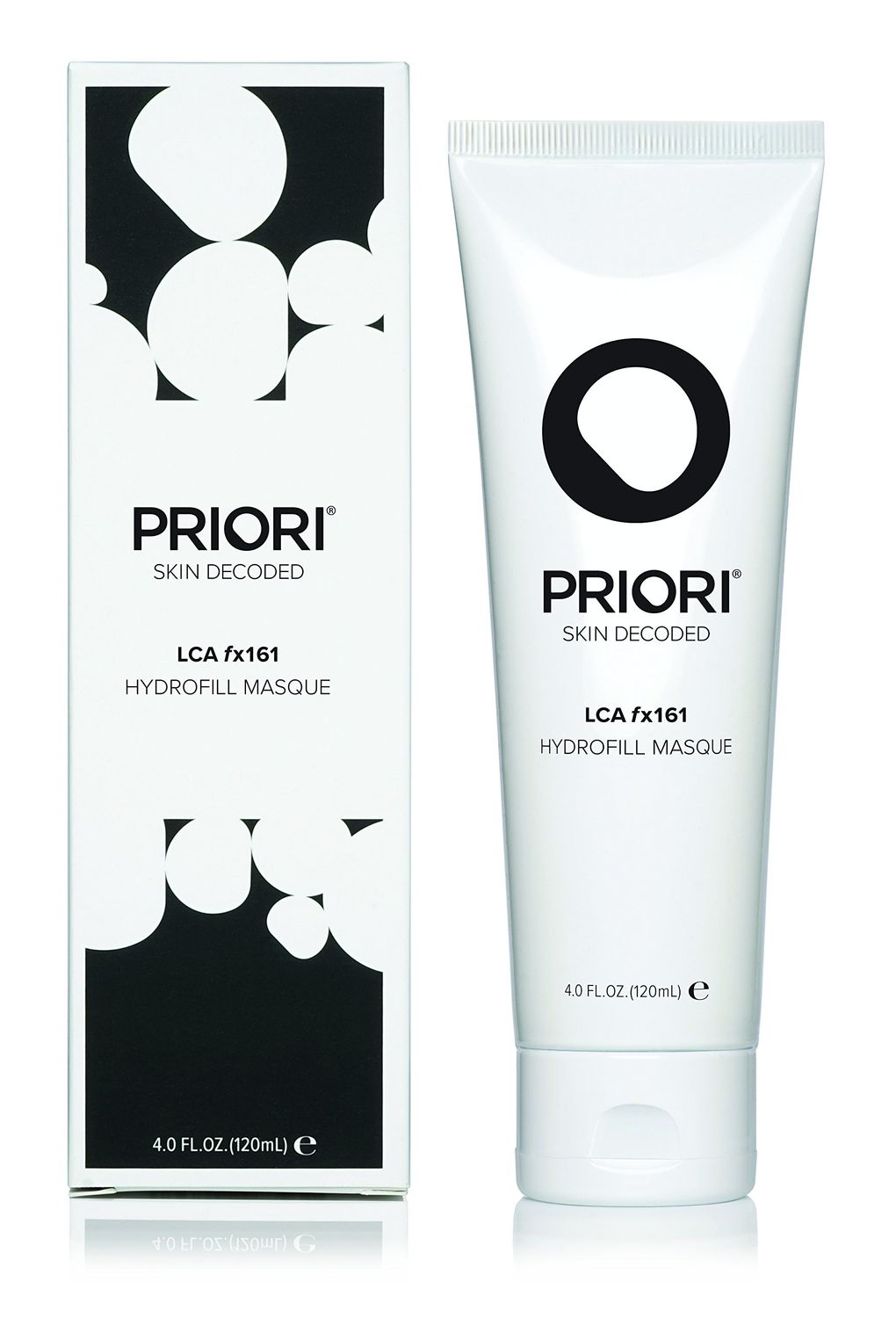 PRIORI Skincare Hydrofill Face Mask for Intense Hydration, AHA Lactic Acid, Caffeine, Vitamin C, E, A, Fragrance Free Skincare Treatment Dermatologist Tested, Overnight Sleeping Facial 4 fl oz