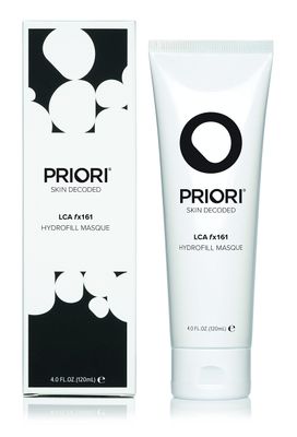 PRIORI Skincare Hydrofill Face Mask for Intense Hydration, AHA Lactic Acid, Caffeine, Vitamin C, E, A, Fragrance Free Skincare Treatment Dermatologist Tested, Overnight Sleeping Facial 4 fl oz