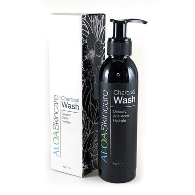ALOA Skincare Detoxifying Activated Charcoal Face Wash with Vitamin C &amp; Green Tea, Acne Fighting Facial Cleanser