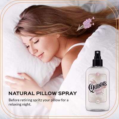 Quinns Lavender Water- Natural Pillow Spray - Relaxing Aromatherapy - Facial Body Mist 8 Ounce
