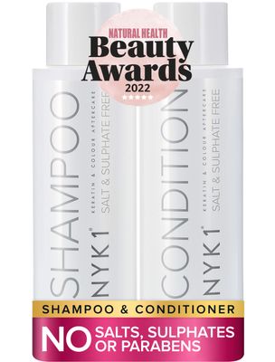 SALT NYK1 Sulfate-Free Shampoo and Conditioner Set for Color-Treated Hair, Extensions and Keratin Treatments (2 x 16.9 Fl Oz)