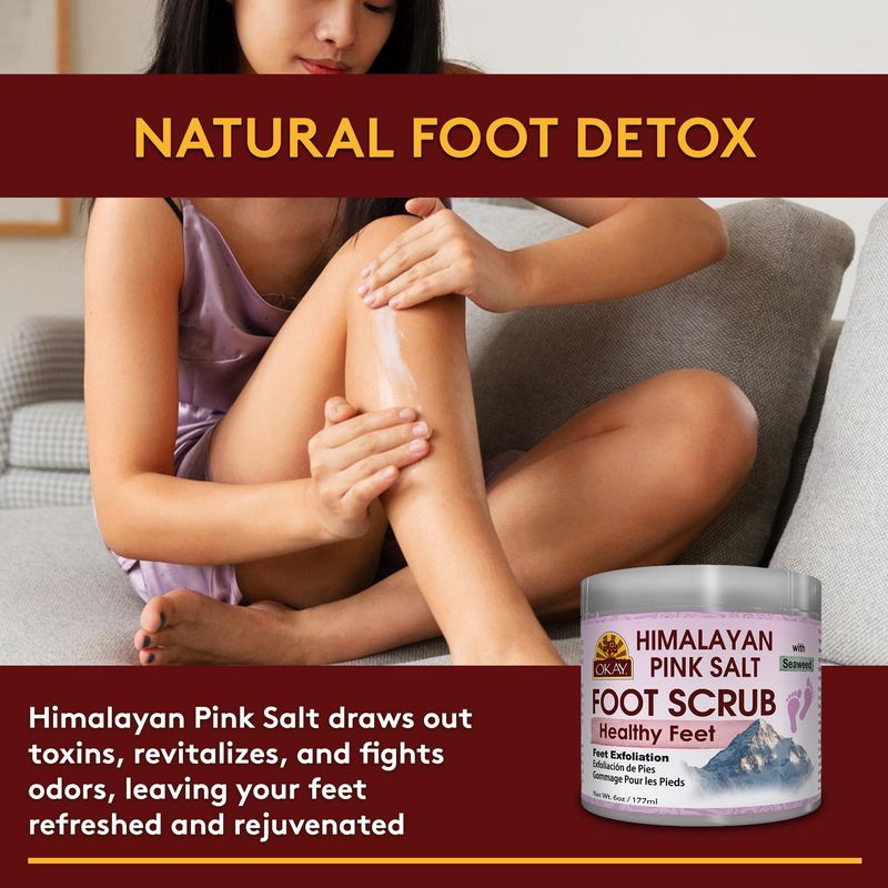 OKAY Pure Naturals Pink Salt Foot Scrub 6oz