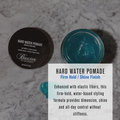 Baxter of California Hard Water Pomade for Men | Shine Finish | Firm Hold | Hair Pomade | 2 fl. oz.