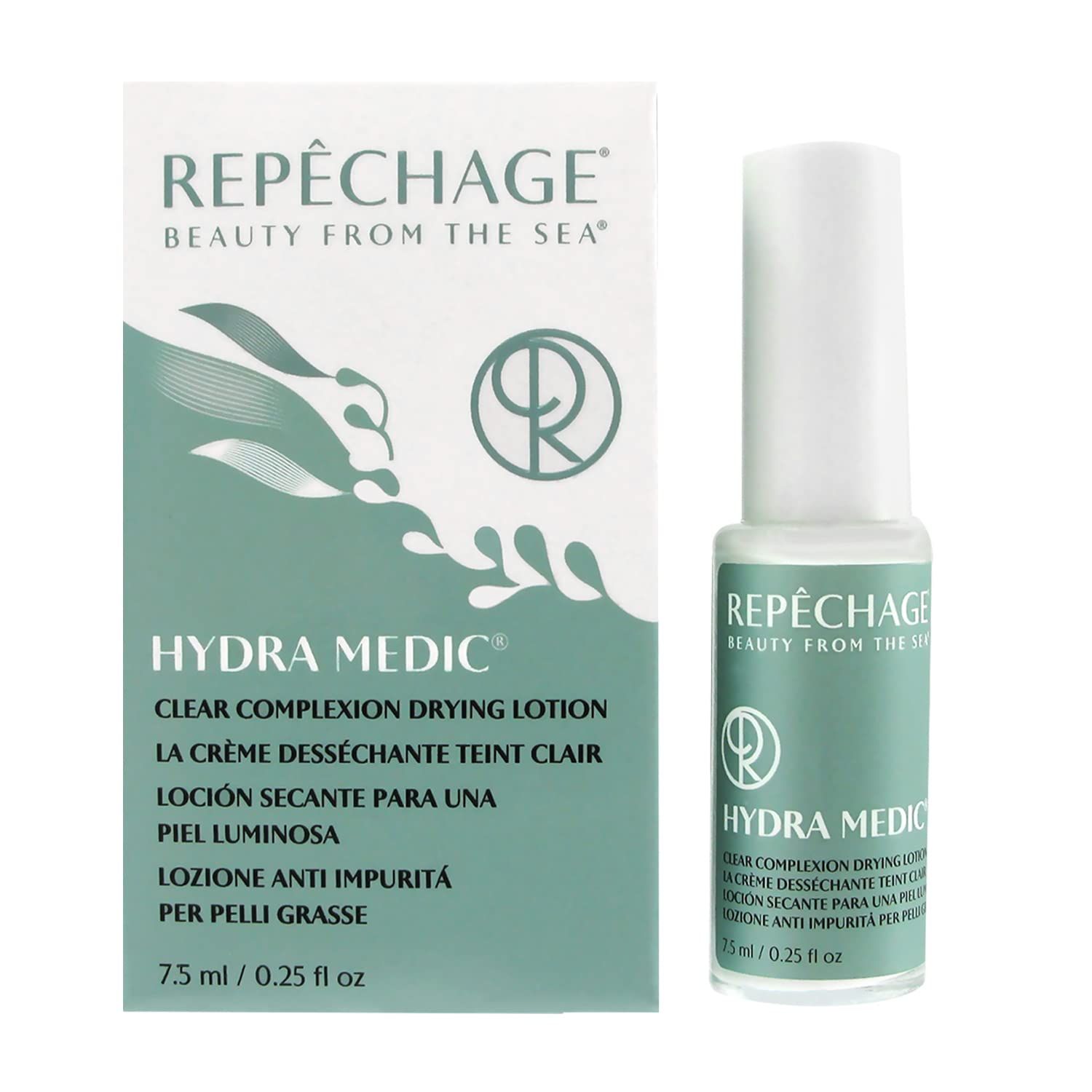 Repechage Drying Lotion Acne Spot Treatment - 0.25 FL Salicylic Acid &amp; Fruit Acid Formula | Rapid Pimple &amp; Blemish Reduction | Overnight Acne Treatment for Teens &amp; Adults