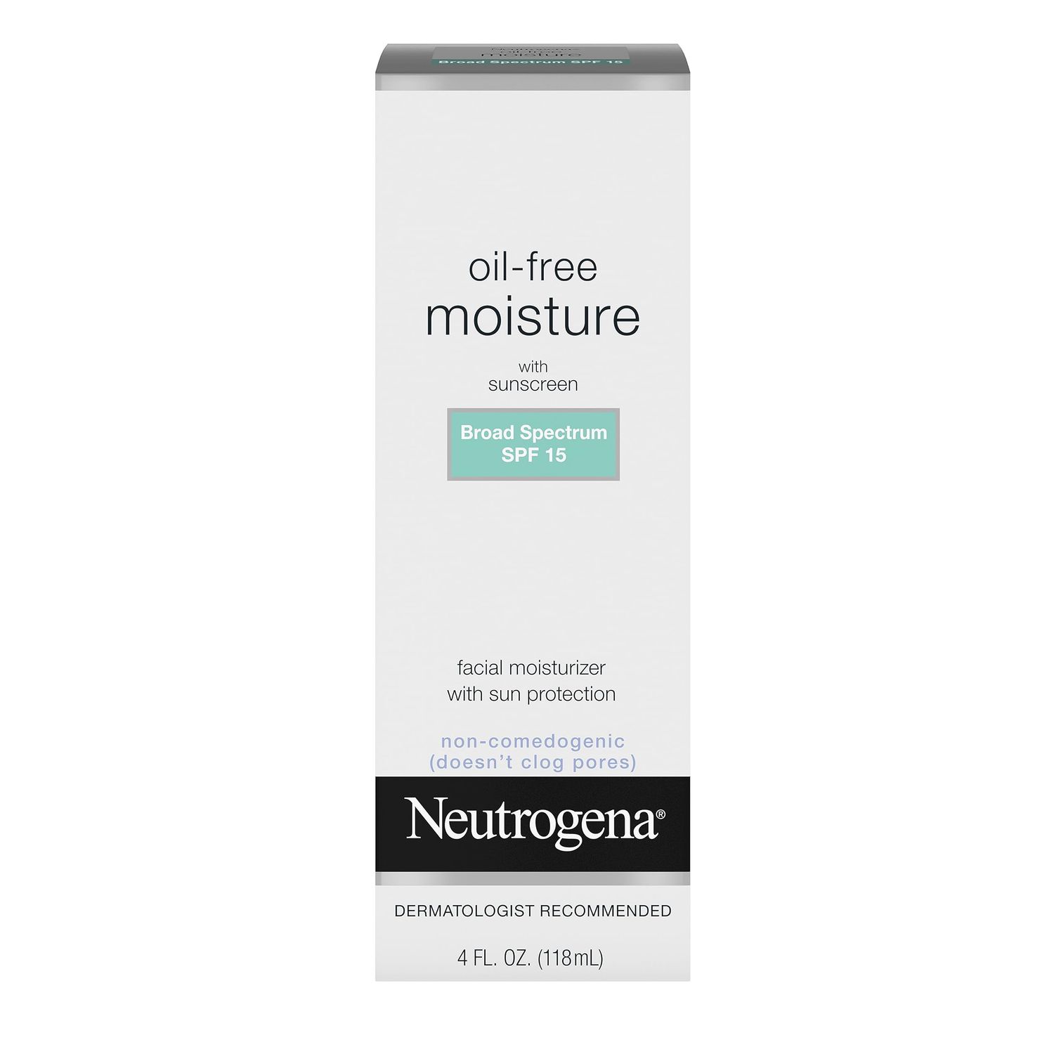 Neutrogena Oil Free Daily Long Lasting Facial Moisturizer &amp; Neck Cream - Non Greasy, Oil Free Moisturizer Won&#39;t Clog Pores - SPF 15 Sunscreen &amp; Glycerin, 4 fl. oz