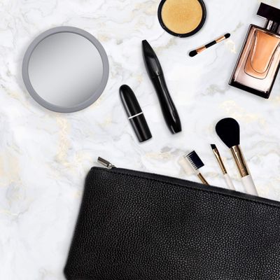 Zadro 3.75" Dia. Compact Mirror 12X Travel magnifying Mirror 18 Strong Suction Cup Wall Mounted Makeup Mirror for Shower