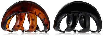 GOODY WoMen Slideproof Wingless Claw Clip, Small, Assorted, 2 Count