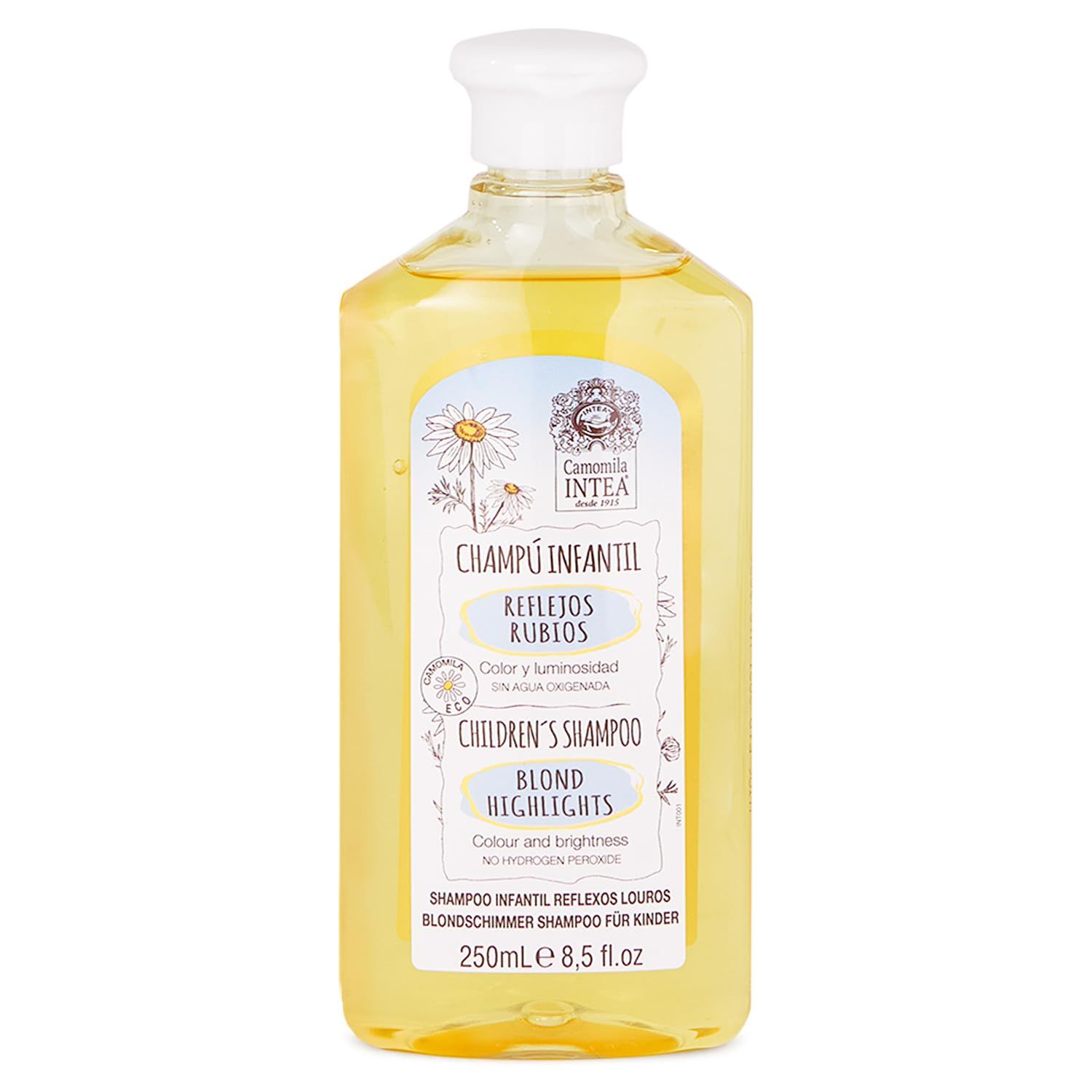 Intea Camomila Kids Shampoo for Blonde Highlights - 8.5Oz Chamomile Shampoo Hair Lightener for Kids - Natural Extract Toddler Shampoo with No Silicones or Parabens