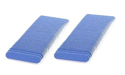 Iridesi Professional Mini Blue Finger Nail Files 120/240 Washable Emery Boards 3-1/2 Inches Long Fingernail Files Per Pack (100)