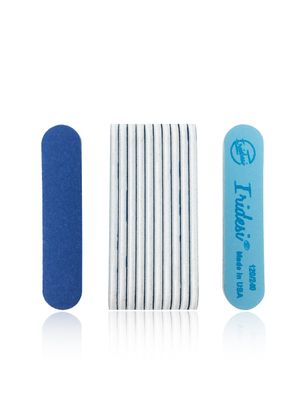 Iridesi Professional Mini Blue Finger Nail Files 120/240 Washable Emery Boards 3-1/2 Inches Long Fingernail Files Per Pack (100)