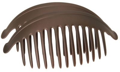 France Luxe Belle Larger Interlocking Comb, Matte Chocolate, Set of 2 - An Excellent Styling Solution For Long/Thick or Curly Hair