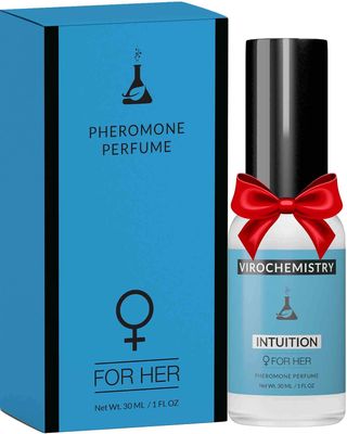 VIROCHEMISTRY Pheromones to Attract Men for Women (Intuition) - Elegant, Ultra Strength Organic Fragrance Body Perfume (1 Fl. Oz)(Human Grade Pheromones to Attract Men)