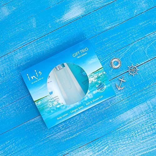 Inis the Energy of the Sea Trio Gift Set - Revitalizing Body Lotion - Refreshing Shower Gel - Unisex Cologne - Hydrating Body Lotion - Body Wash - Womens Perfume - Mens Cologne - Travel Size Cosmetics