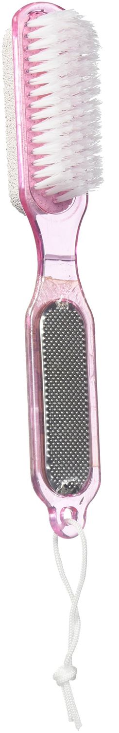 Pink 4 Ways Pedicure Set with Brush and Stone
