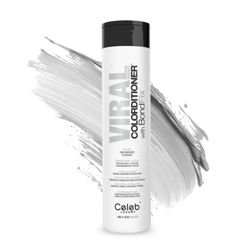 Celeb Luxury Intense Color Depositing Colorconditioner Conditioner + BondFix Bond Rebuilder, Vegan, Sustainably Sourced Plant-Based, Semi-Permanent, Viral and Gem Lites Colorconditioners