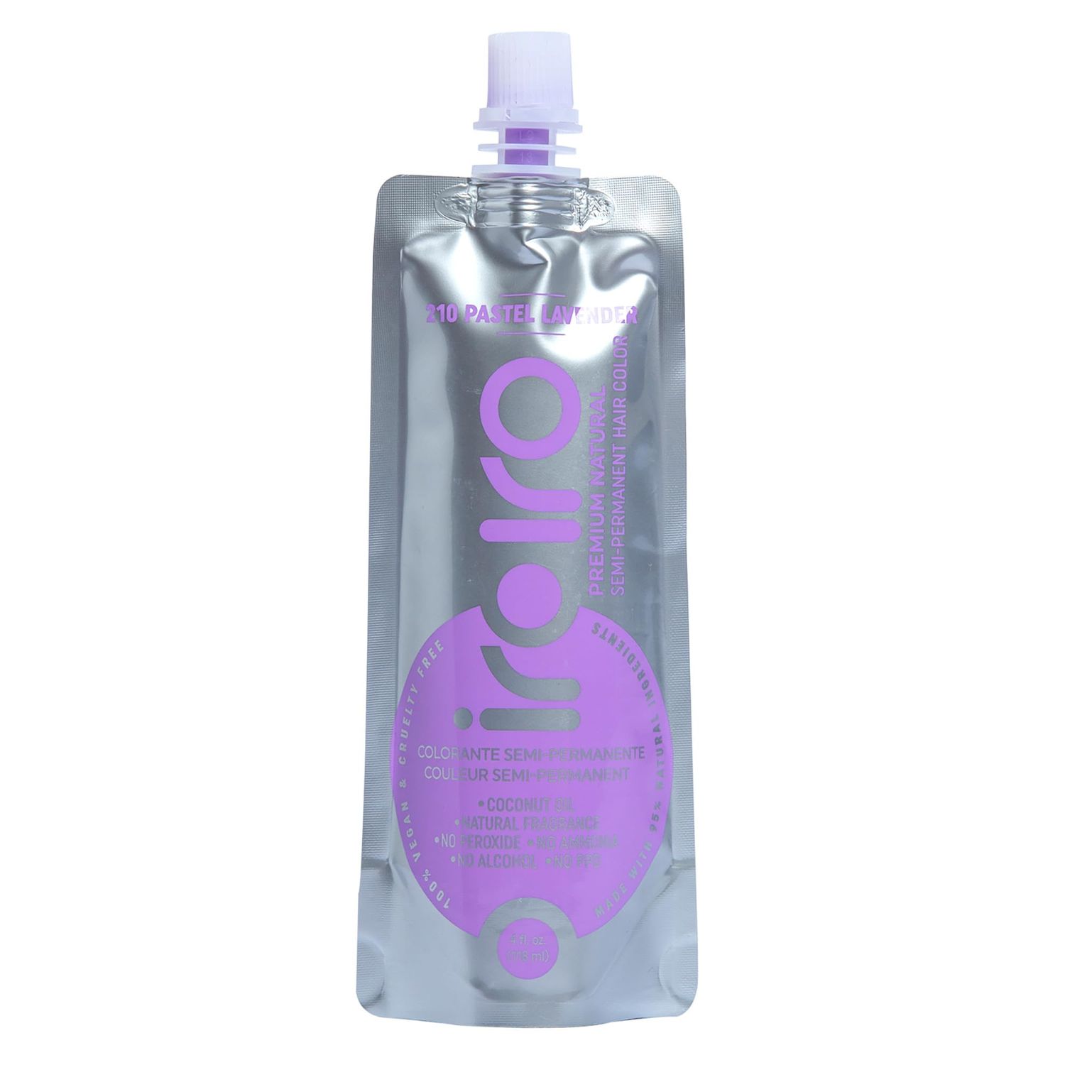 IROIRO Premium Natural Semi-Permanent Hair Color 210 Pastel Lavender (4oz)