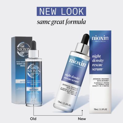 Nioxin Night Density Rescue Serum | Overnight Hair Thickening Serum| | Protects Against Hair Breakage| Intensive Treatment with Oxydine|2.4 Fl Oz