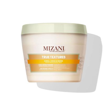Mizani True Textures Curl Define Pudding | Moisturizing &amp; Prevents Frizz | with Coconut Oil | Paraben Free | for Curly Hair | 8 Oz