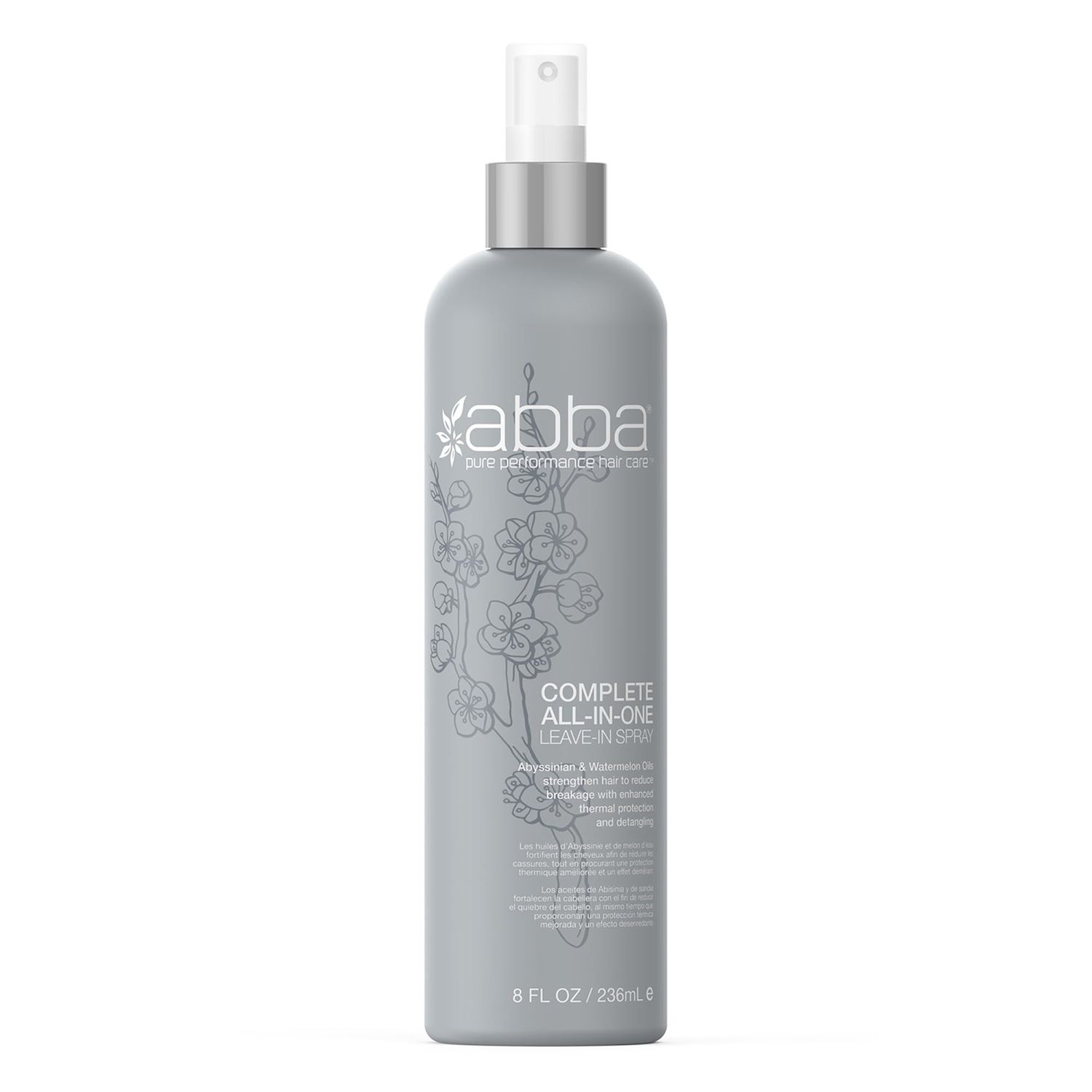 ABBA Complete All-In-One Leave-In Spray, 8 Fl Oz, Lightweight Conditioner for Moisture &amp; Strength, Frizz-Control, Thermal Protectant, For All Hair Types