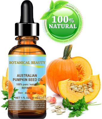 Botanical Beauty Australian PUMPKIN SEED OIL Pure Natural Virgin Unrefined Cold Pressed Carrier Oil. 1 Fl.oz.- 30 ml. for Face, Skin, Hair, Lip, Nails