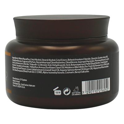 Gold Series Treatment Mask - Deep Hydrating Argan Oil Hair Mask for Dry, Damaged, Color Treated and Curly Hair Enriched with Keratin - Sulfate Free Natural Hair Repair Treatment, 8.45oz
