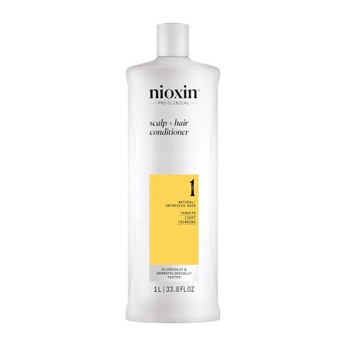 Nioxin Scalp + Hair Thickening System 1 Conditioner, For Natural Hair with Light Thinning, 33.8 fl oz (Packaging May Vary)