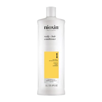 Nioxin Scalp + Hair Thickening System 1 Conditioner, For Natural Hair with Light Thinning, 33.8 fl oz (Packaging May Vary)