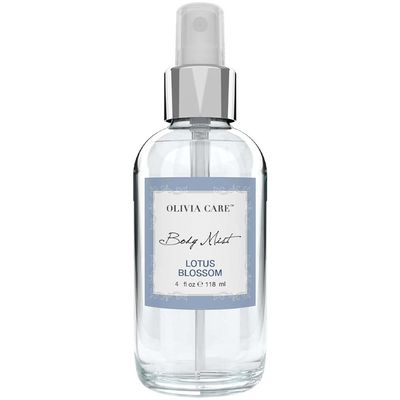 Olivia Care Body Mist Spray Made with Natural Lotus Blossom Fragrance Scent - Refreshing, Soothing &amp; Cooling- Eliminate Odor with Fresh Aroma