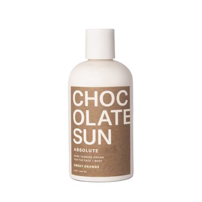 Chocolate Sun - Organic Absolute Dark Tanning Cream Face &amp; Body | Clean, Non-Toxic Sunless Tanning (Dark Skin Tones, 8 oz | 236 ml)