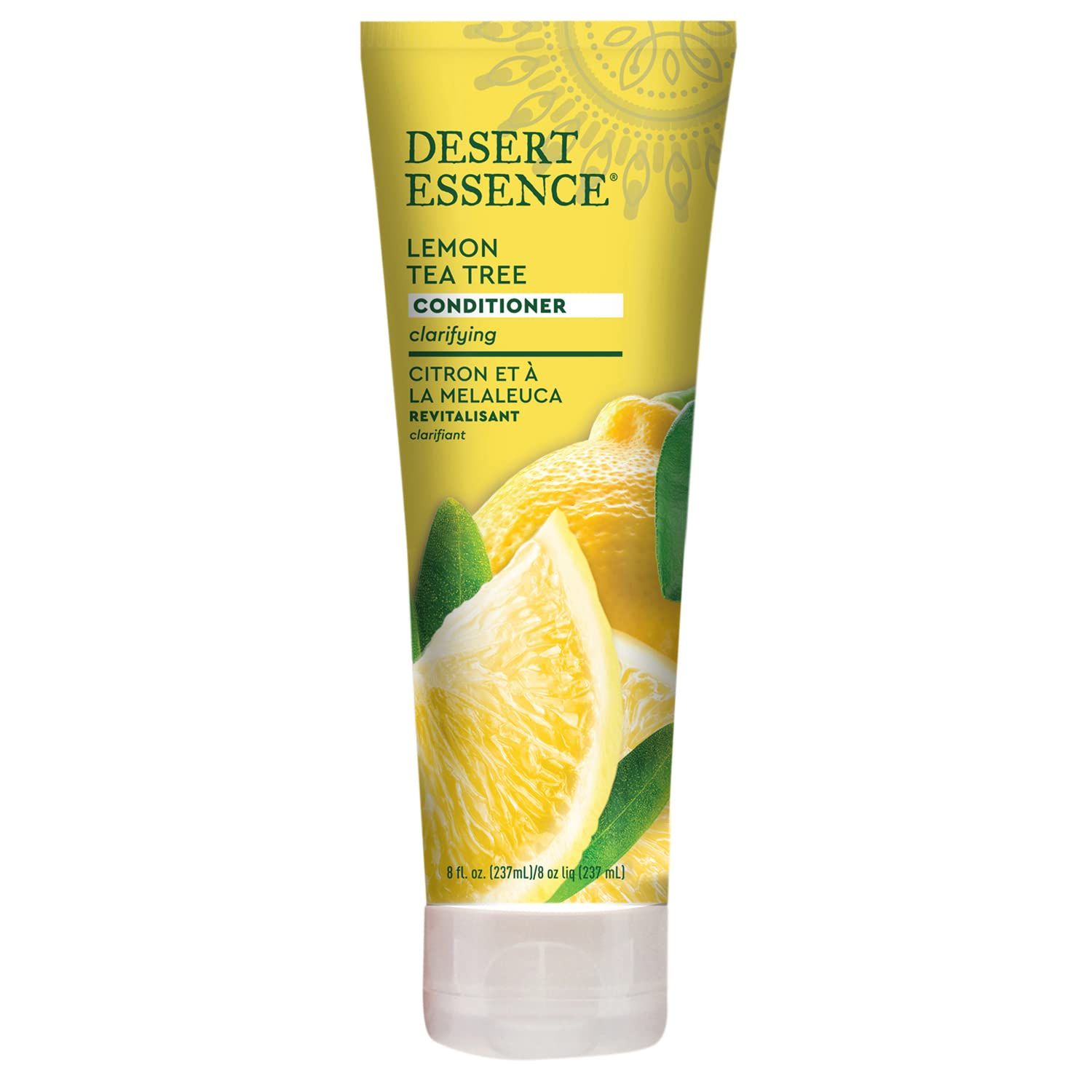 Desert Essence Conditioner, Lemon Tea Tree, Clarifying Provitamin B5, Organic Lemon Peel Extract &amp; Nourishing Aloe - Purifying, Moisturizing, Soothing - Vegan, Sulfate-Free, Cruelty-Free - 8oz