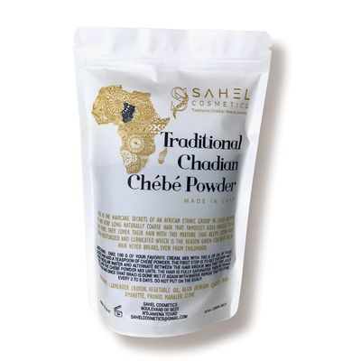 Uhuru Naturals Sahel Cosmetics Chebe Powder (100 Grams) - All-Natural Ingredients Promotes Hair Growth Helps Prevent Breakage Formulated for Kinky Hair Available in 4 Sizes