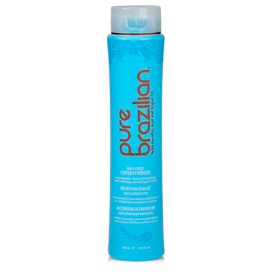 Pure Brazilian Anti-Frizz Daily Conditioner with Keratin &amp; Acai, Smoothing &amp; Strengthening for Shinier, Frizz-Free Hair, 13.5 Oz