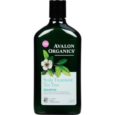 Avalon Organics Scalp Treatment Tea Tree Shampoo, Encourages Scalp Well-Being and Leaves Hair Soft, 11 Fluid Ounces